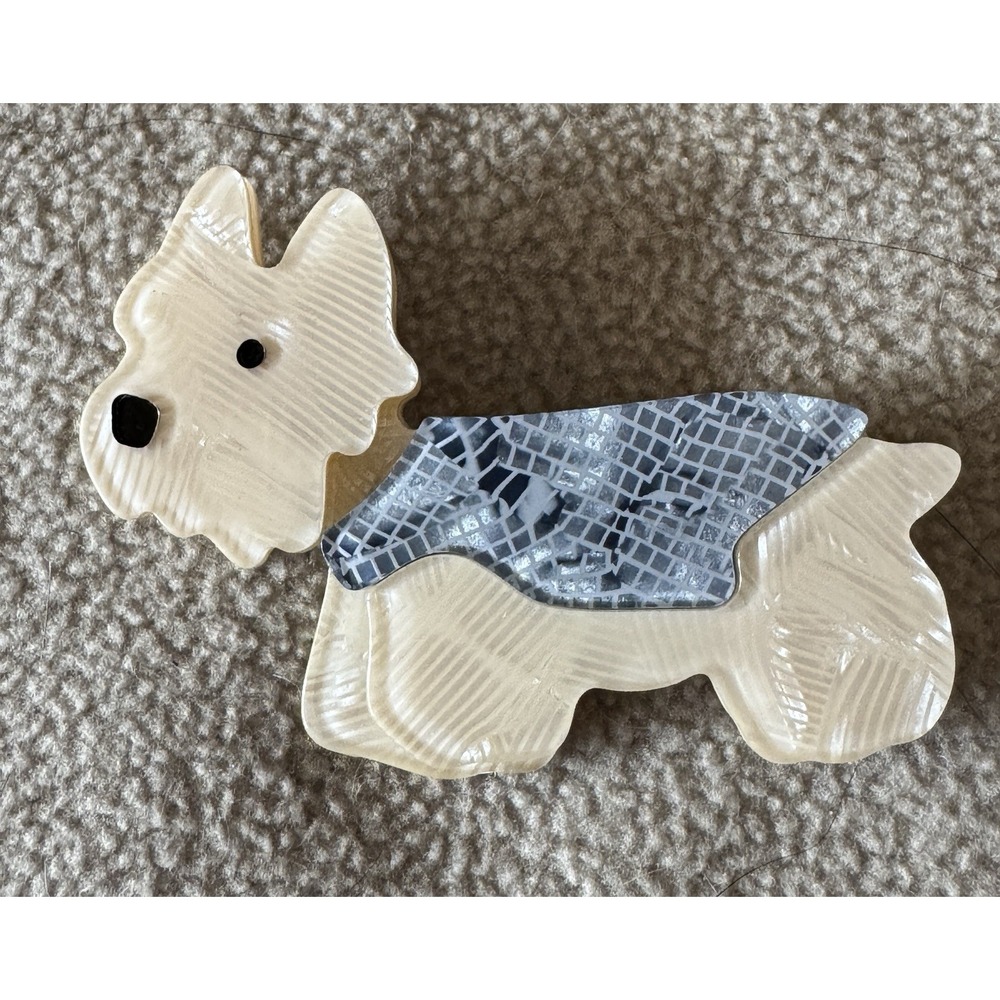 Westie White Scottish Terrier Brooch/Pin‎ Unique Handcrafted Chic Acrylic New